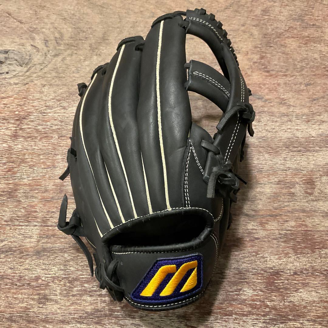 【状態良】ミズノ ワールドウィン プロモデル 軟式グローブ ブラック 黒 右投げ