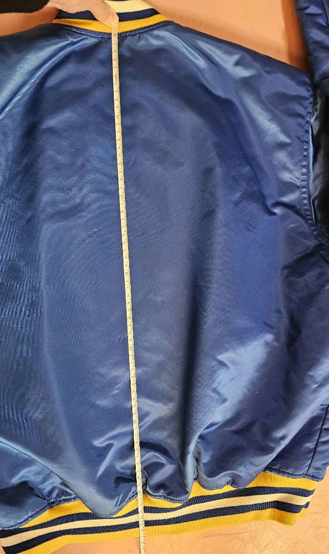 WARRIORS ボンバージャケット 青　L