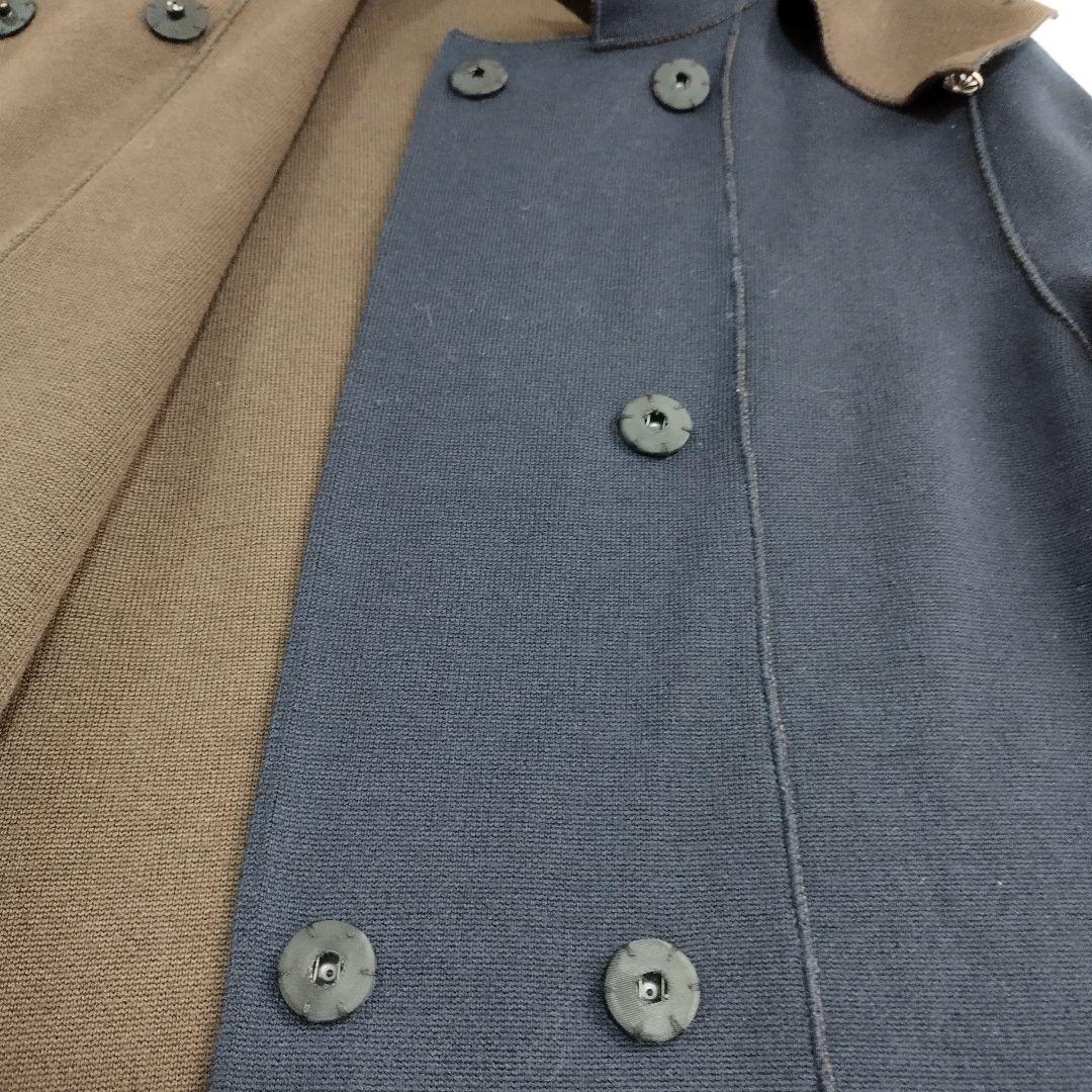 20327✨️フォクシー ダブルニットコート フード付き ウール 40 銀釦