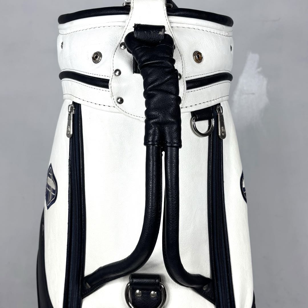 フィドラ　FIDRA キャディバッグ　ゴルフ　ホワイト　ネイビー