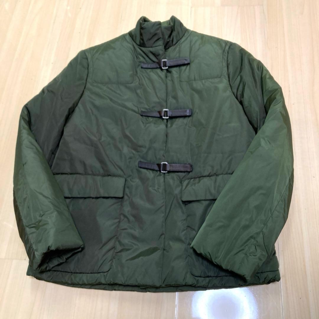 PRADA 99AW ヴィンテージレディース　カーキナイロンジャケット38サイズ
