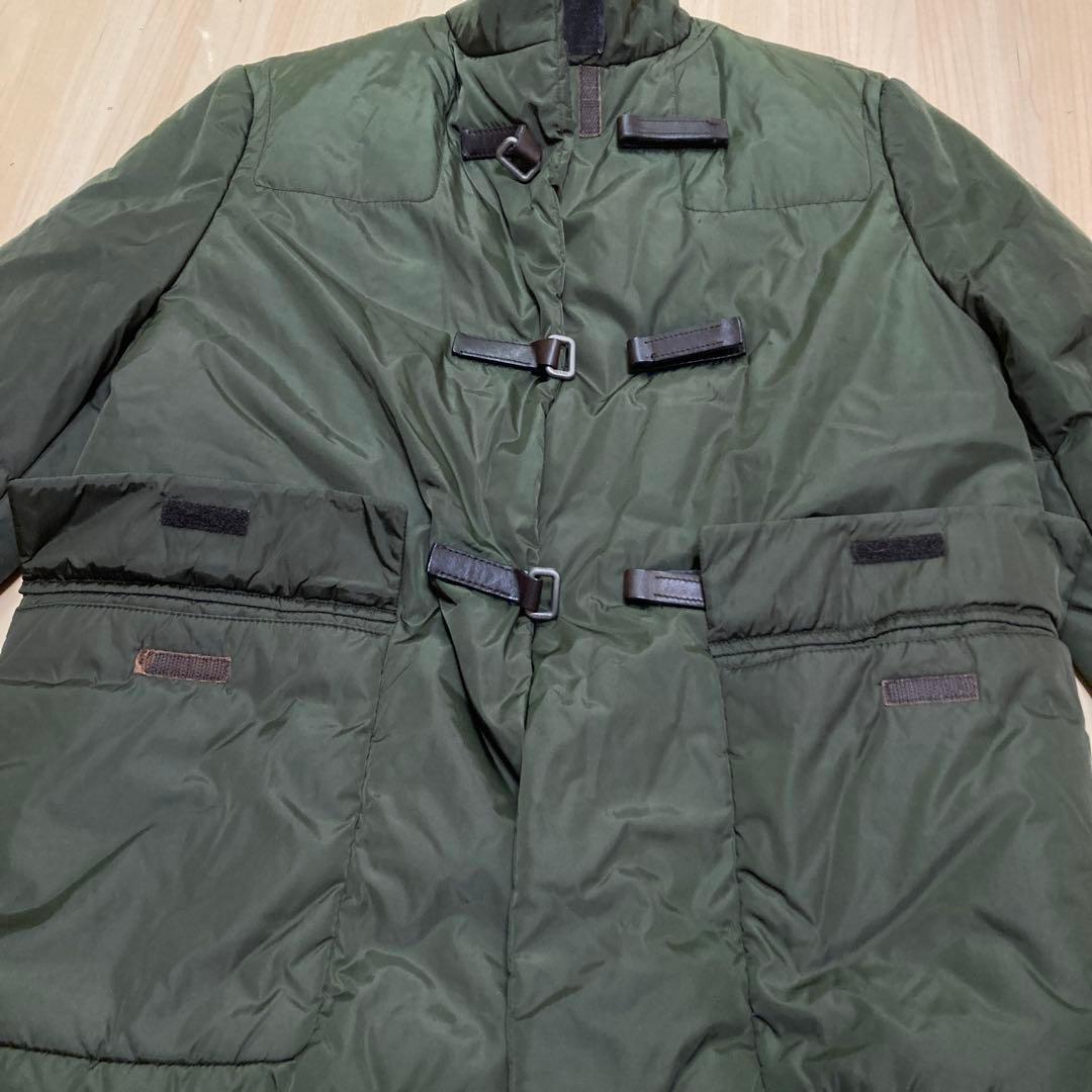PRADA 99AW ヴィンテージレディース　カーキナイロンジャケット38サイズ