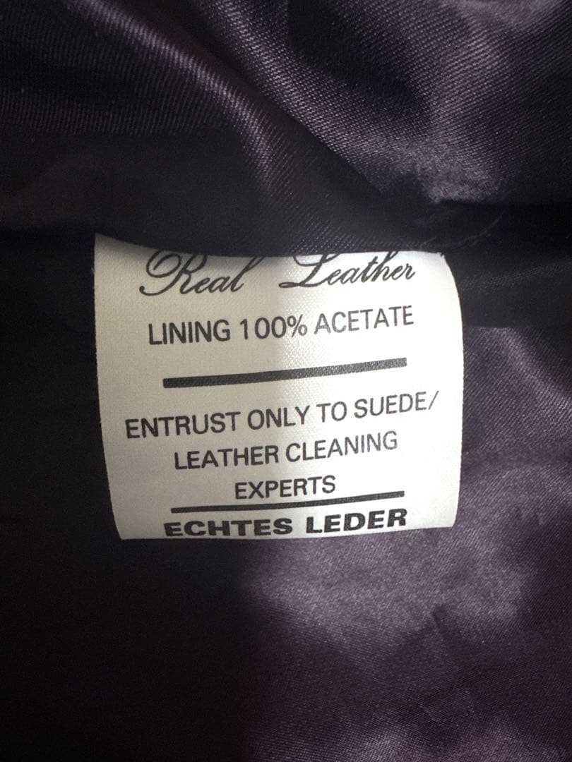 ヒーローズ　本革シングルライダース　ブルー　英国製　サイズ12　上質仕立て