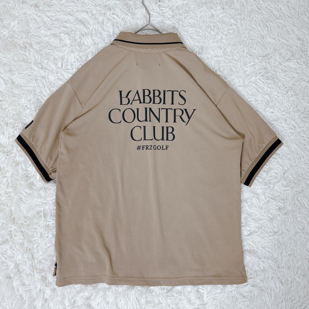 FR2 GOLF ドライポロ M ベージュ 人気モデル　ゴルフ　ロゴ　うさぎ