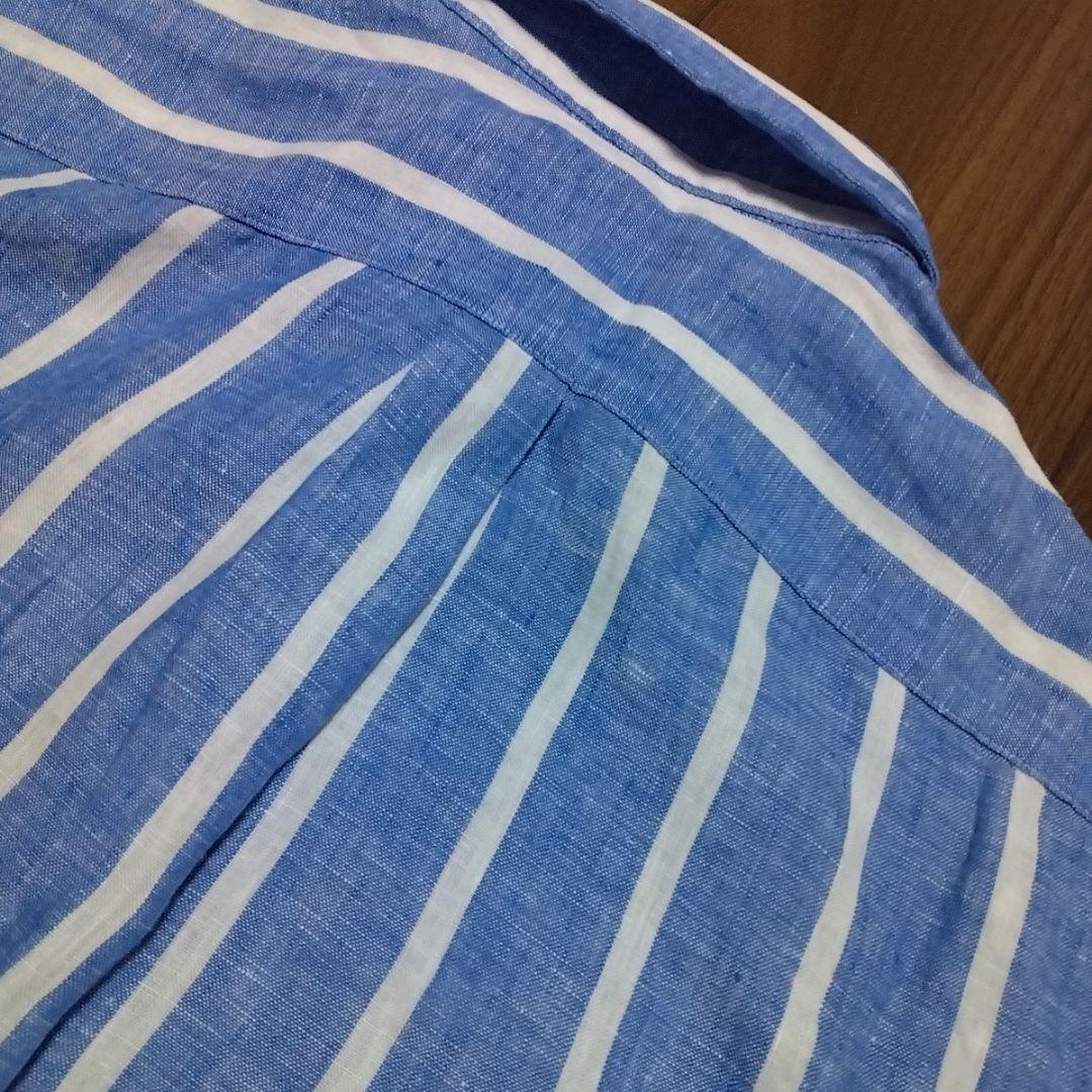 POLO RALPH LAUREN リネンストライプ 長袖シャツ