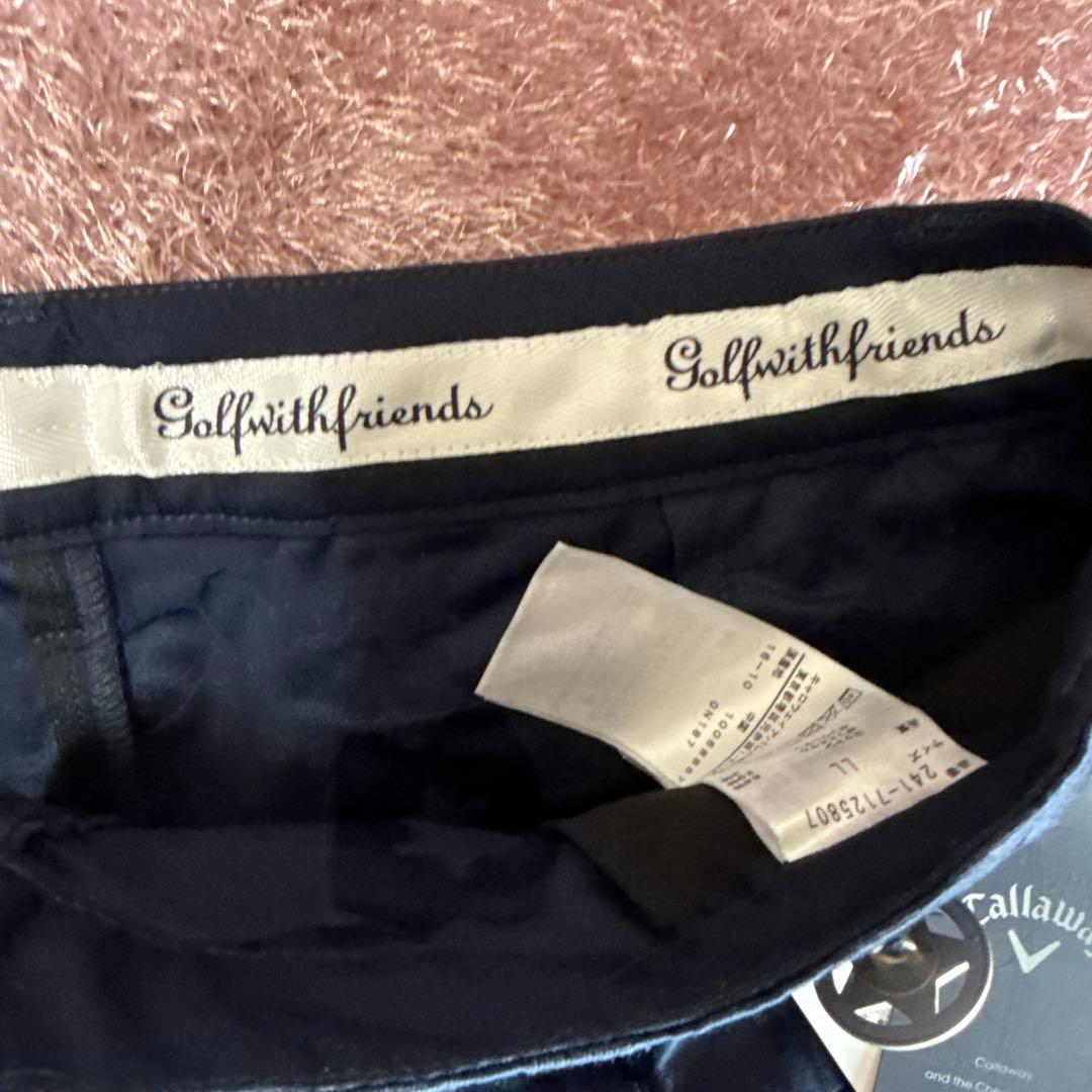 Callaway ネイビー スカート、LL.星の模様で可愛いです。巻きスカート風