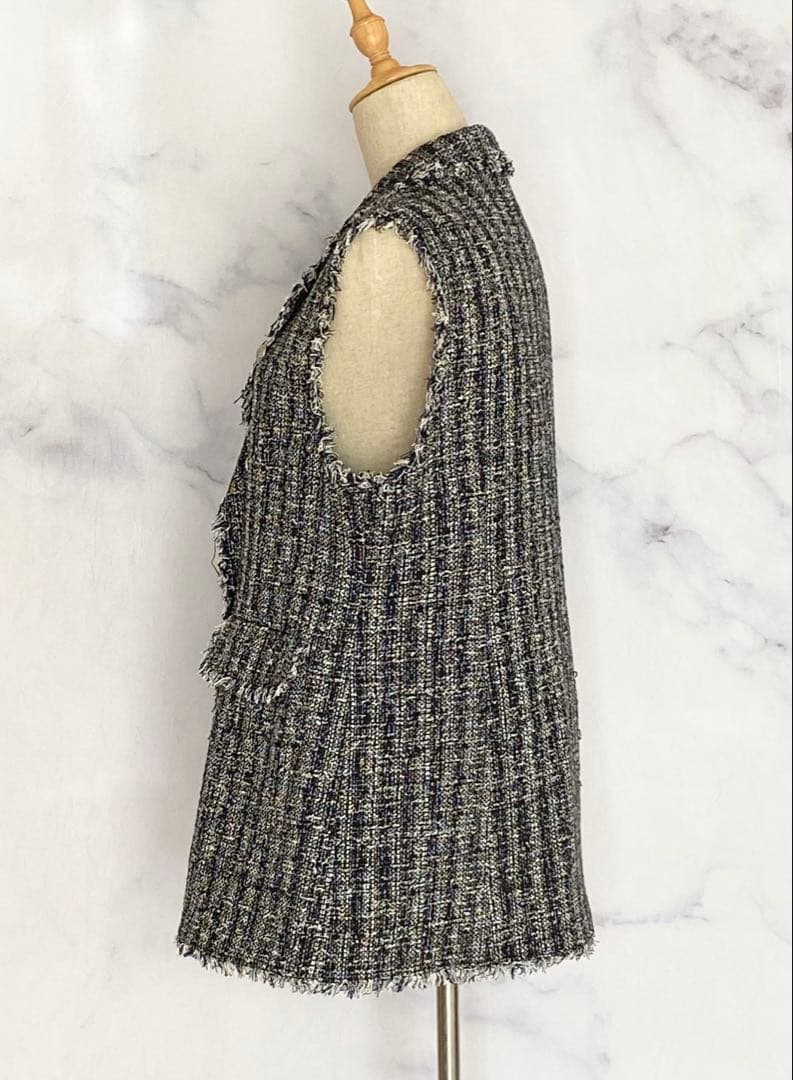 【新品】DAMA ディノス ツイード ジレ 13号