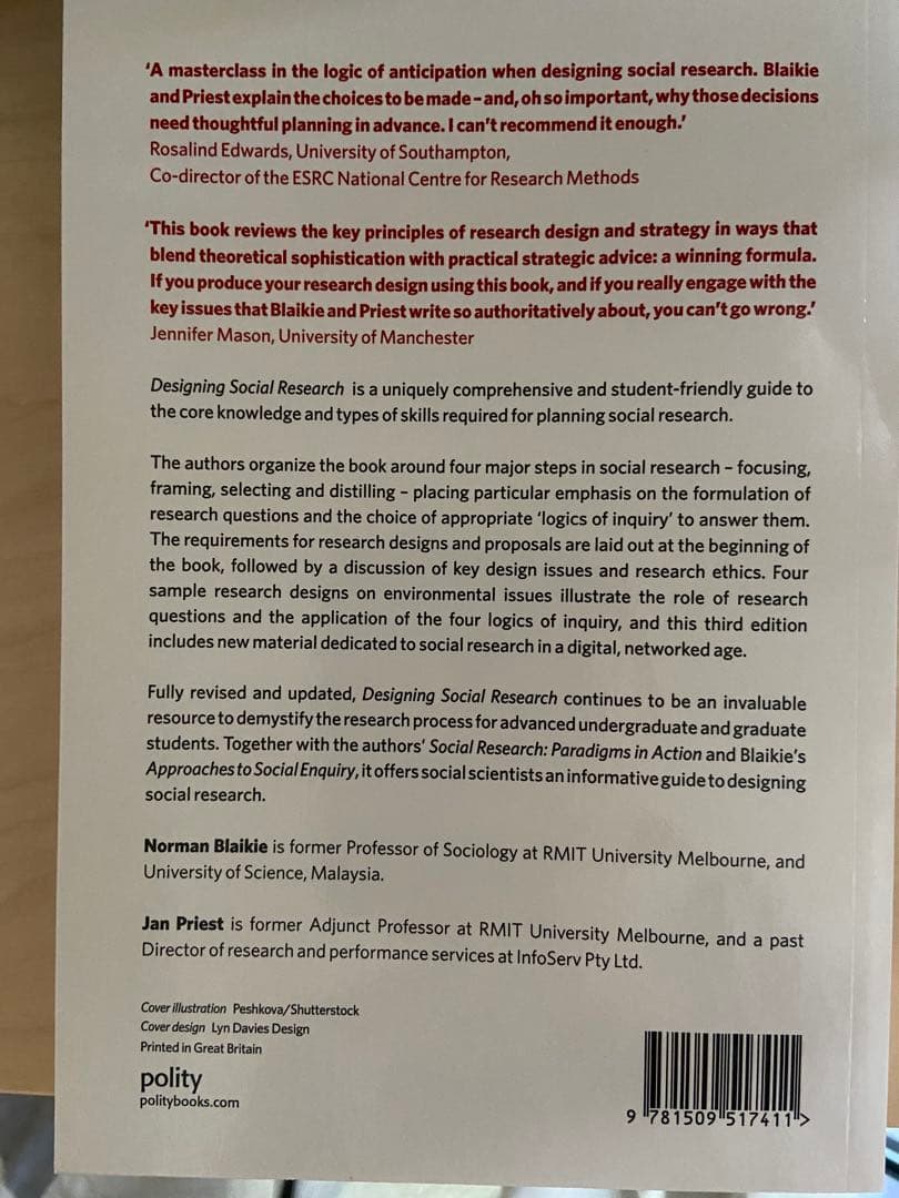 Designing Social Research 第三版