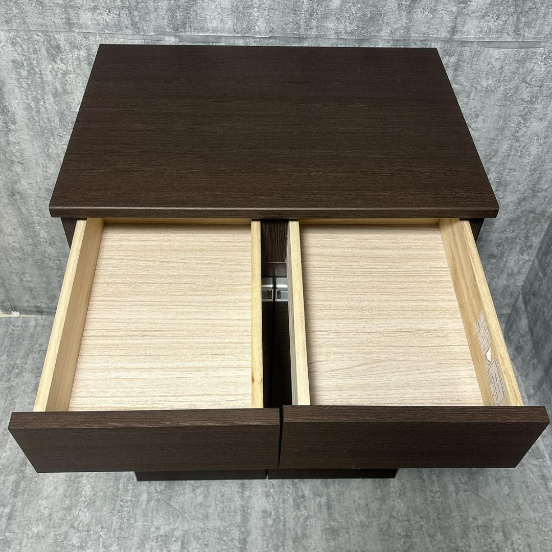 【ほぼ新品】クロシオ 分別 ダイニングダストボックス 2D 木目ブラウン 2分別