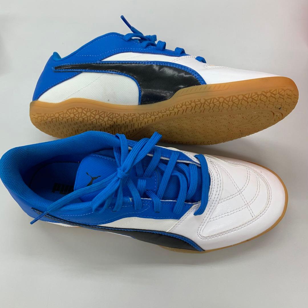 Puma フットサルシューズ 青/白/黒