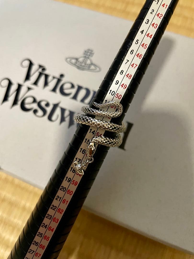 スネークリング　オーブ　シルバー　約13号