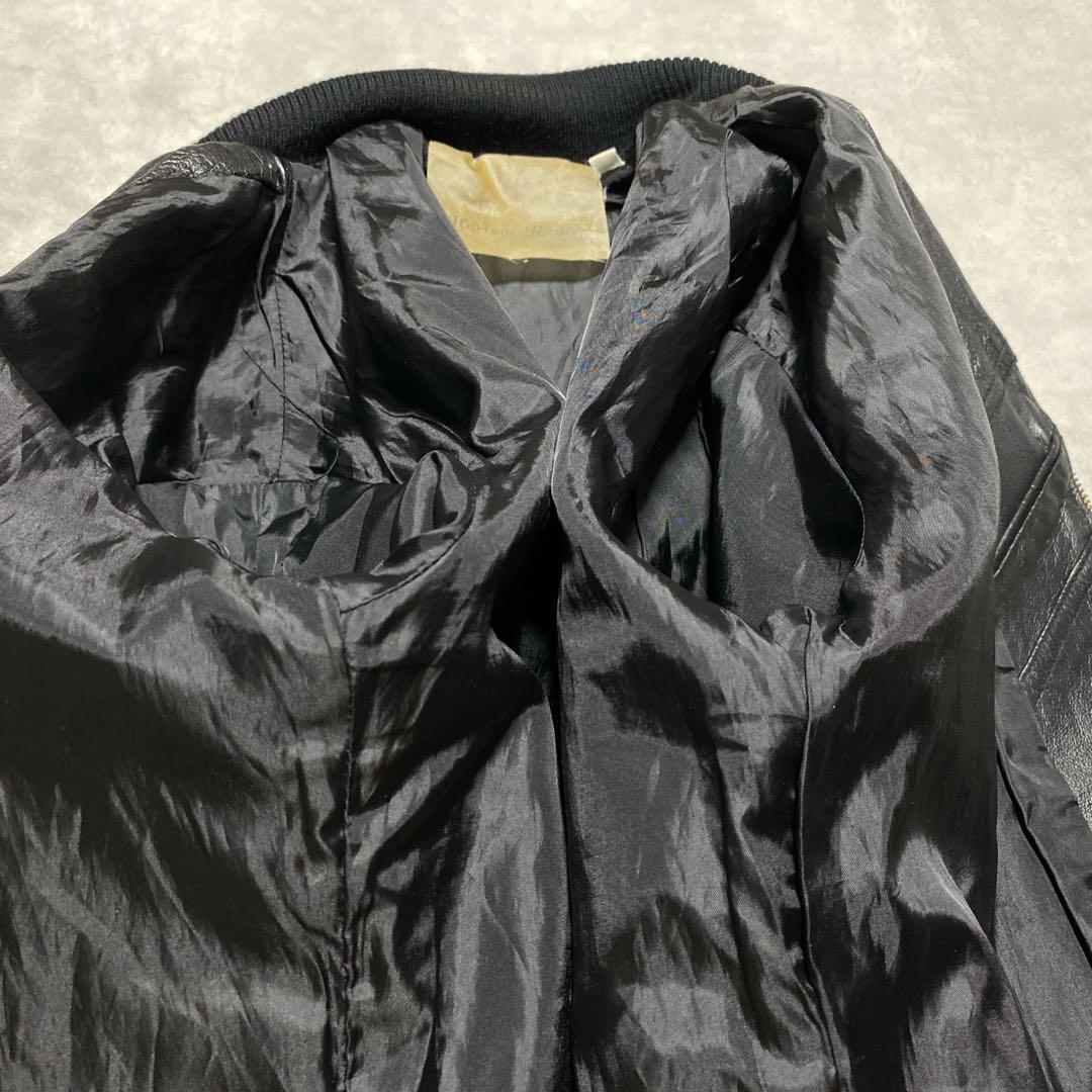 archive y2k 本革 ピッグレザージャケット シングルライダース 黒 L