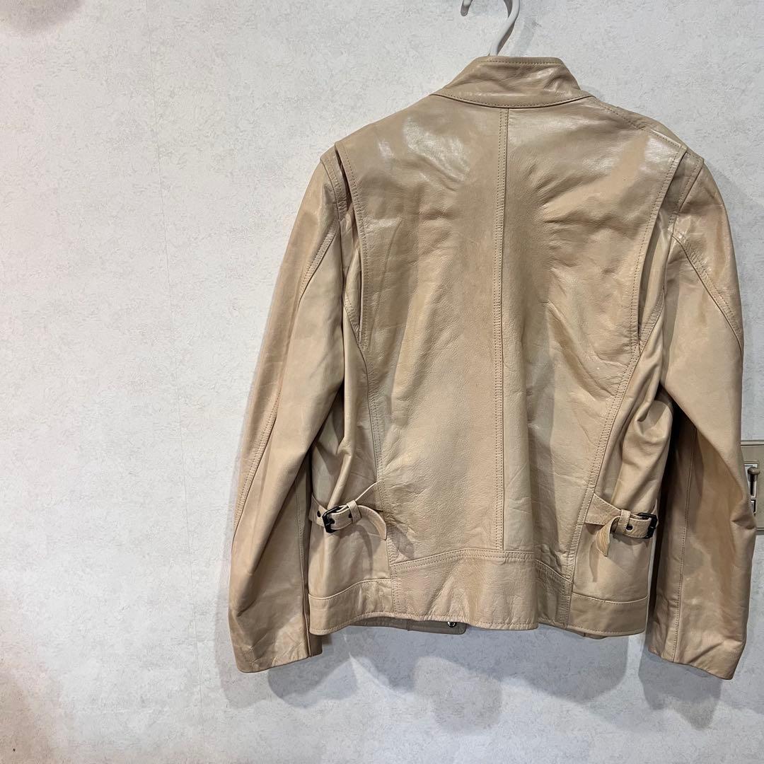 on board Lサイズ 牛革 レザージャケット　ベージュ　未使用　長期保管品