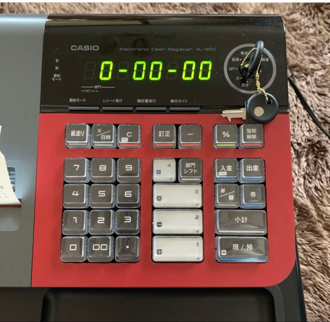 【美品良品】CASIO 電子レジスター NL−200/説明書、レシート付き