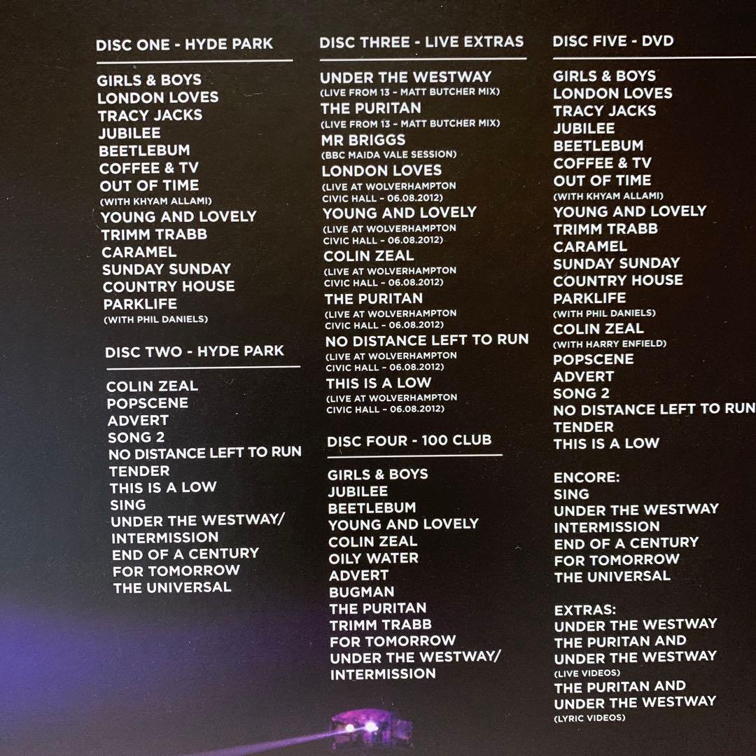 blur Parklive 輸入限定盤 4CD+DVDブックレット