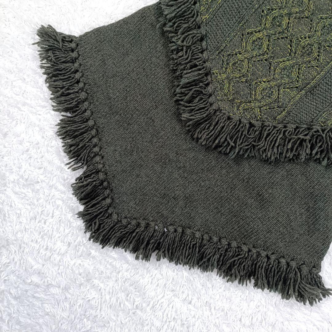 トーガプルラ トーガアーカイブス フリンジスヌード ネックウォーマー ポンチョ