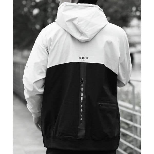 LUXE/R GOLF ストレッチ布帛プルパーカー 45817BGXL②