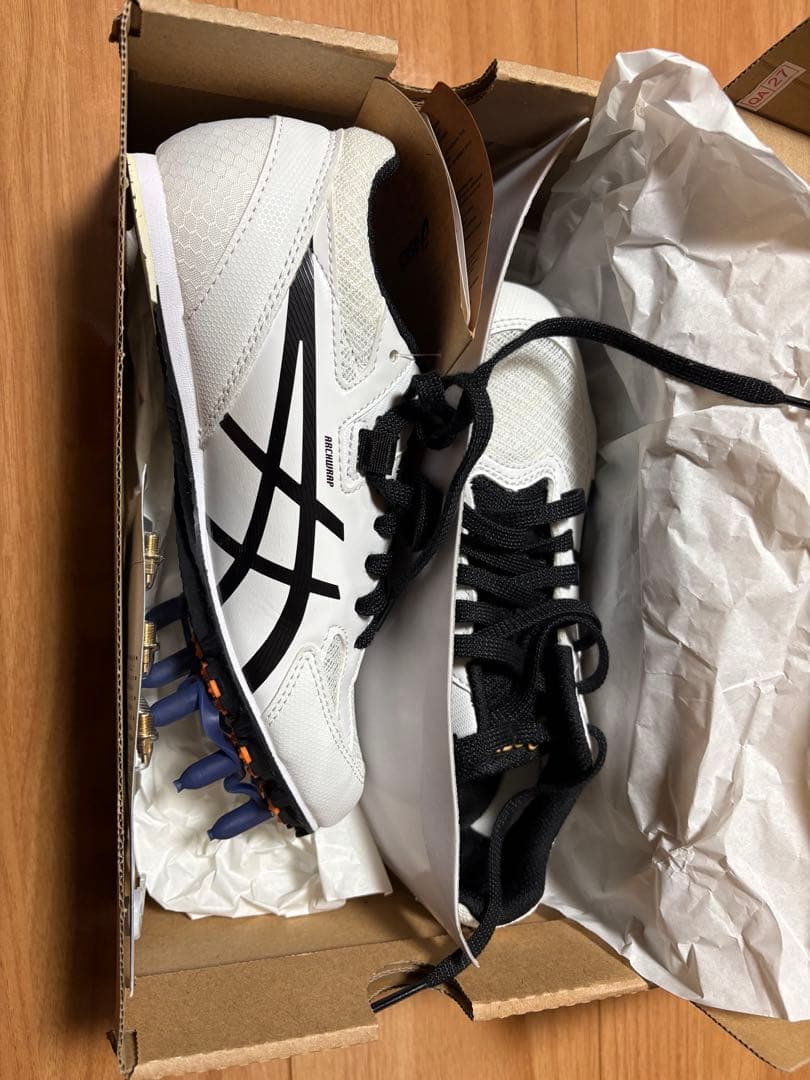 アシックス スパイクシューズ エフォート13 23.0 WH/BK