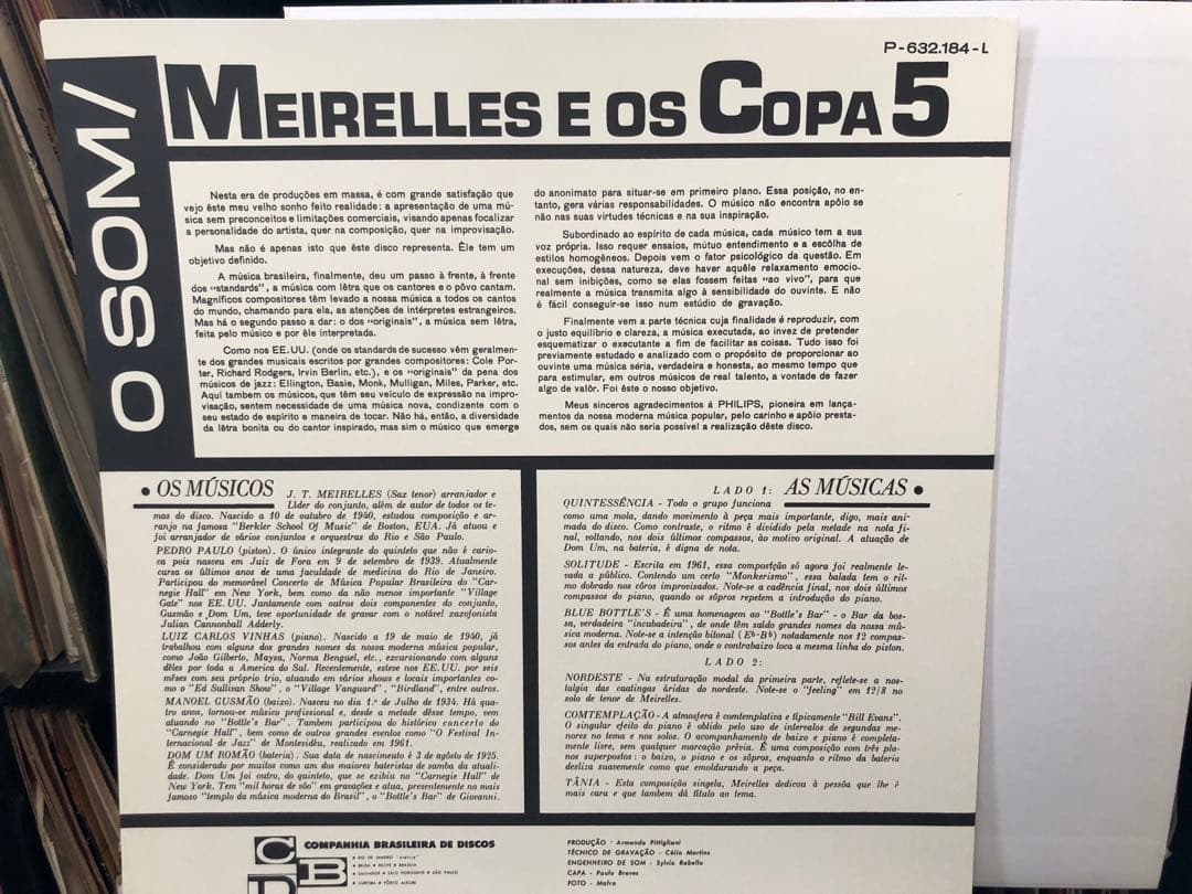 LP\" Meirelles E Os Copa 5 – O Som