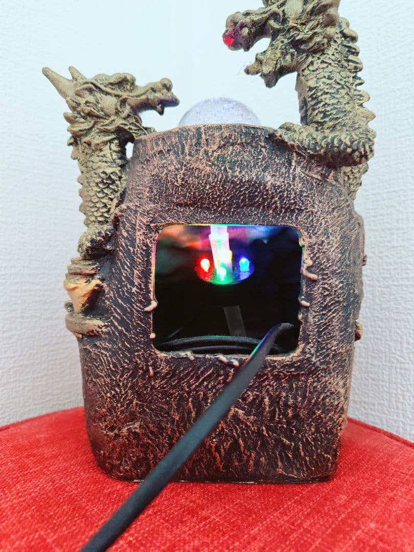 龍の置物　ドラゴン双龍　水流せます