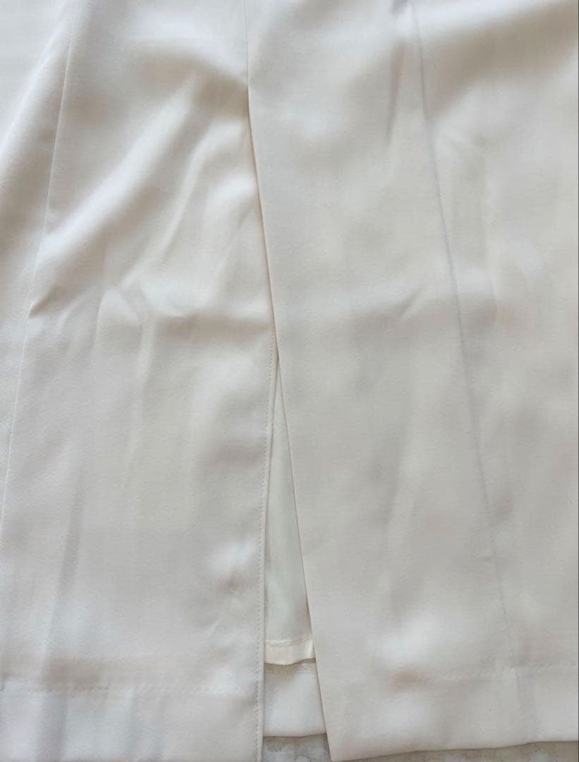 anuans ダブルスリーブボリュームワンピース アイボリー ホワイト