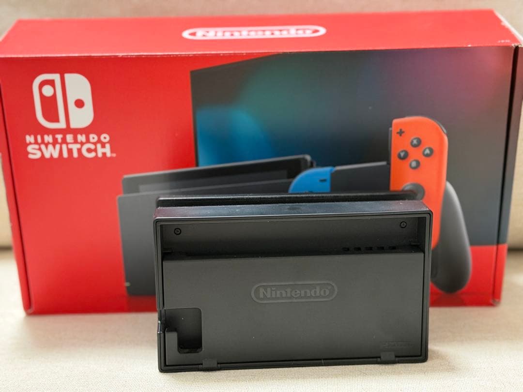 美品)ニンテンドースイッチ 本体Nintendo Switch (箱付)ドック付