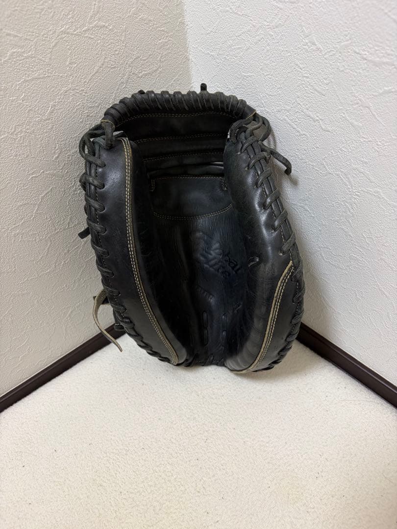 ミズノ 軟式グローブ 黒 ゴールドロゴ