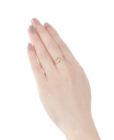 ジュエリーツツミK18イエローゴールドダイヤモンドリング