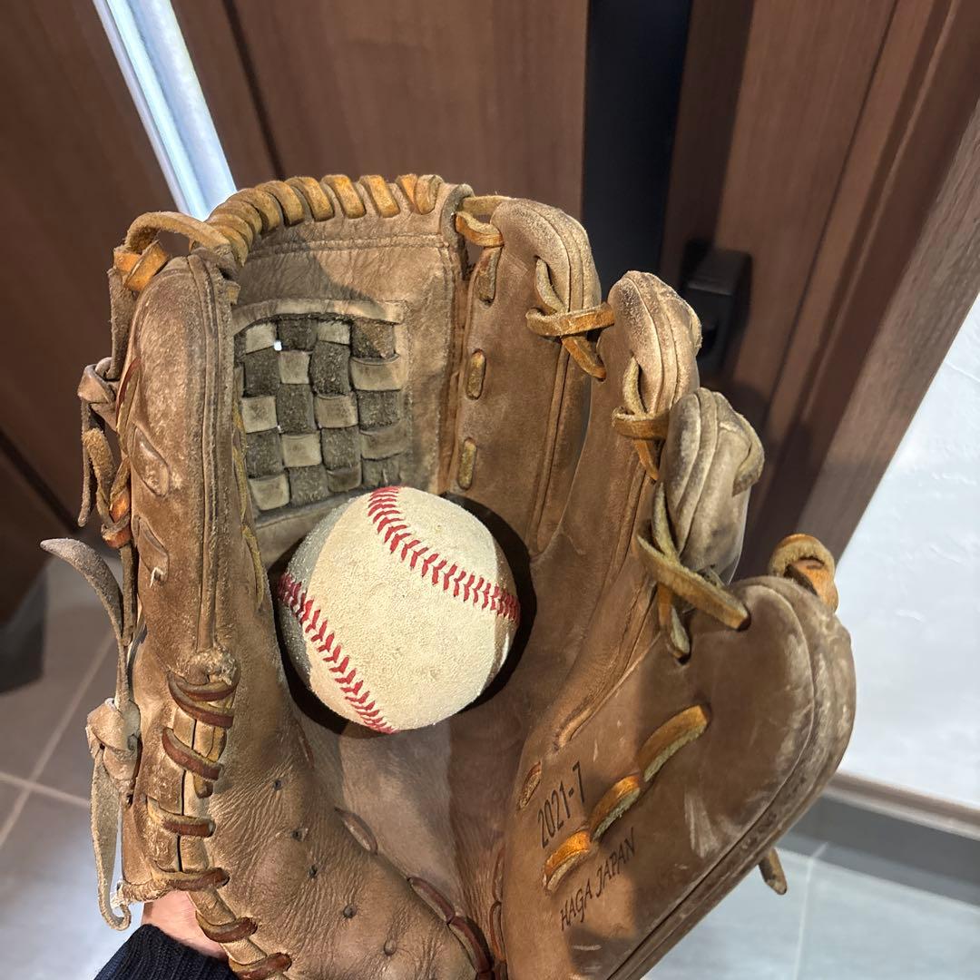 硬式野球グローブ ブラウン レザー製