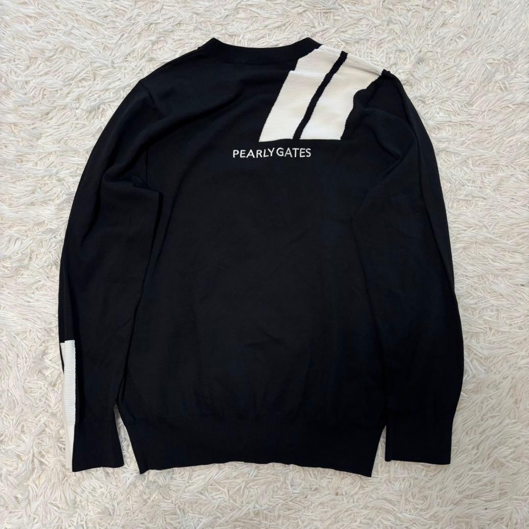 2022モデル パーリーゲイツ ニットセーター ブラック 天竺 ゴルフウェア