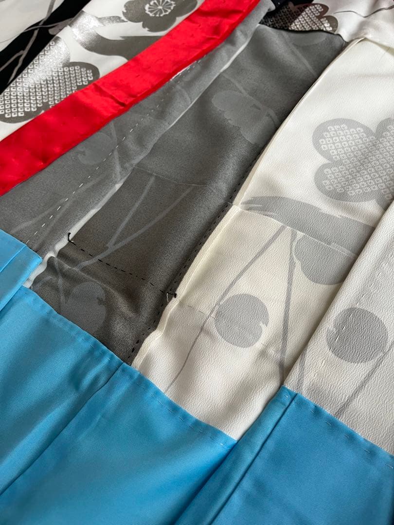 銀 梅 舞踊 リメイク コスプレ 着物 化繊