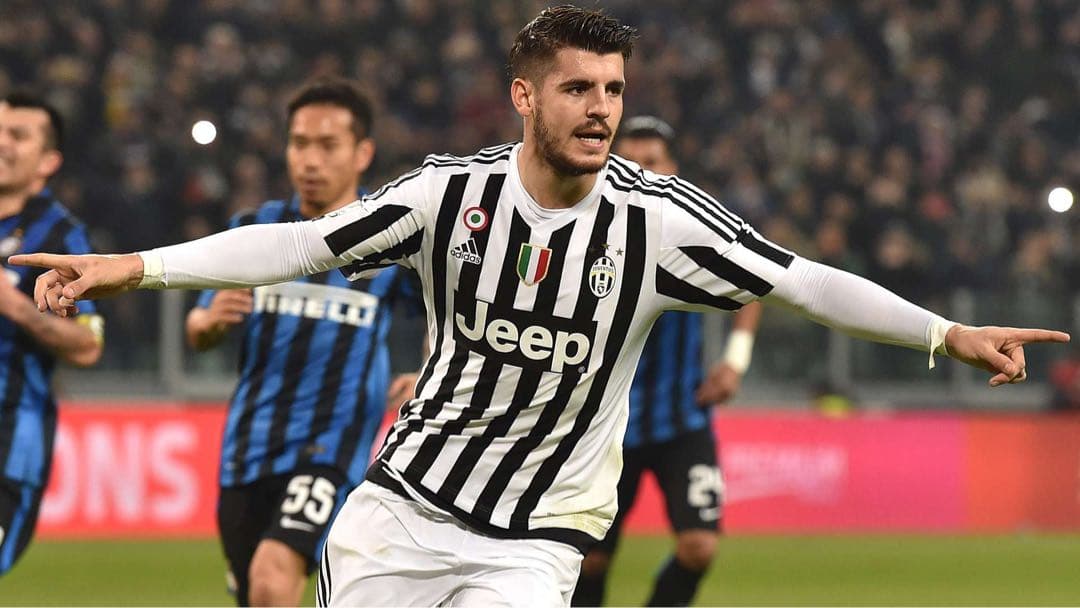 ユヴェントス 2015ホームユニフォーム #9 モラタ Sサイズ