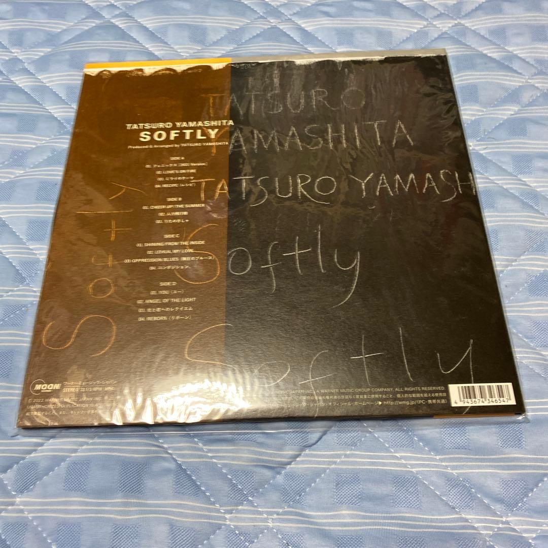 山下達郎　softly レコード　特典ポストカード付き　新品未開封