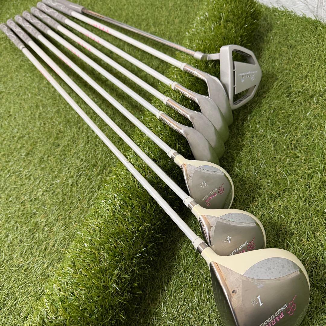 美品　PARIS レディースゴルフクラブ8本　マンシングウェア キャディバッグ付