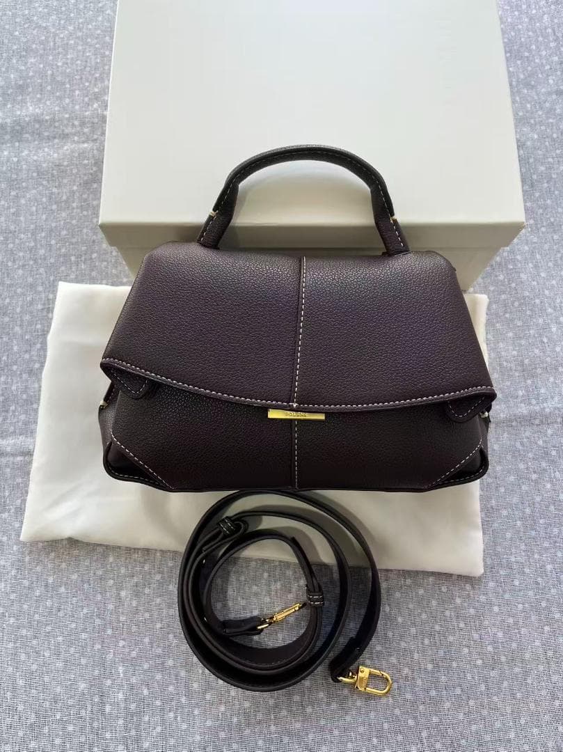 ポレーヌ Mokki Mini エボニー ハンドバッグ ショルダーバッグ