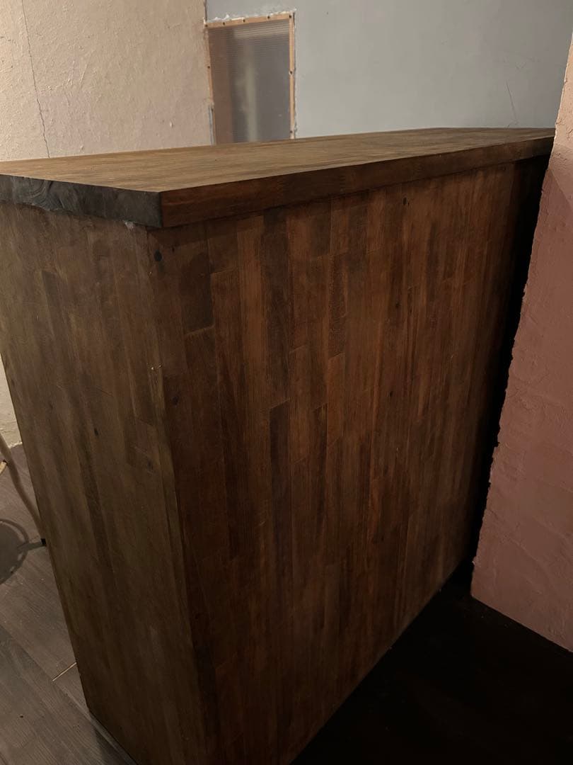 美品　ヴィンテージ　アンティーク棚　レジ台　受付カウンター　一点物