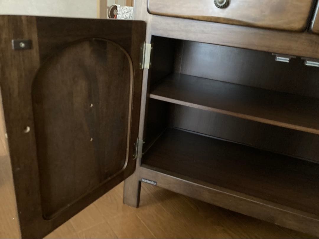 【カリモク/ karimoku】 大理石調W68×H70 キャビネット 電話台