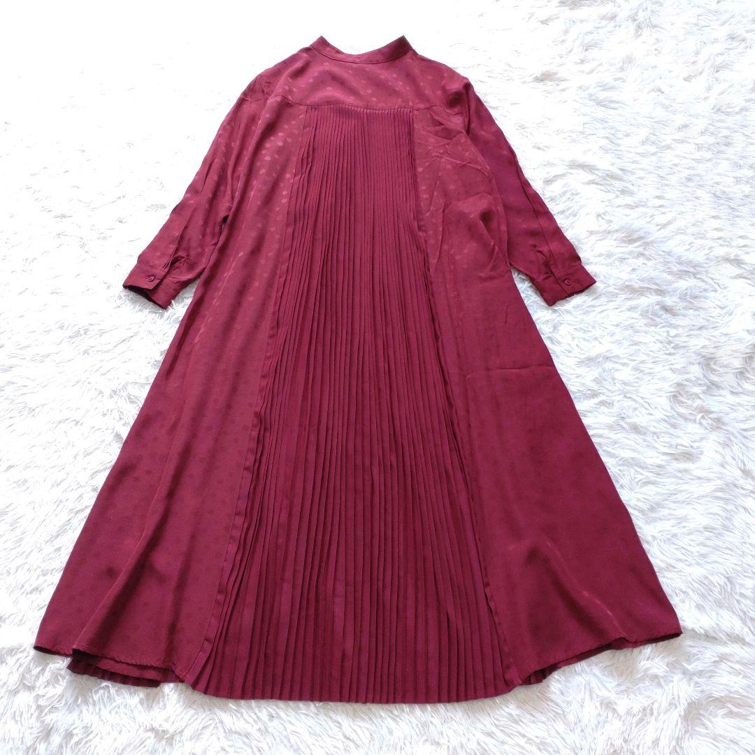 SUM1 STYLE スミスタイル ドット柄 ランダム プリーツ ワンピース