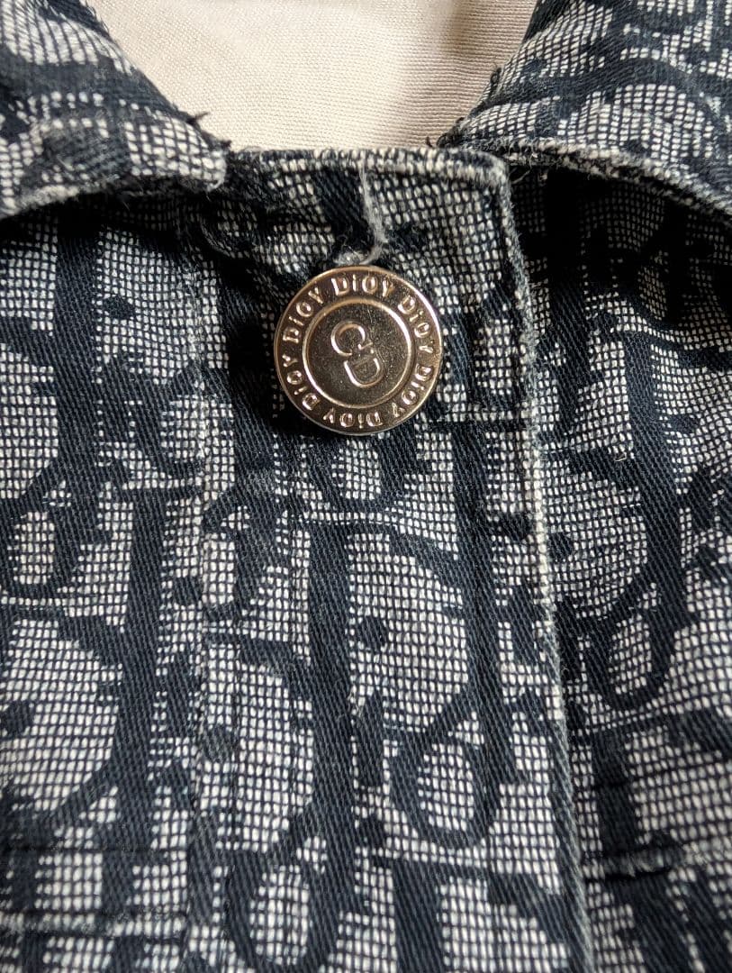 クリスチャンディオール　デニム　ベスト　ガリアーノ期　トロッター　ネイビー　レア