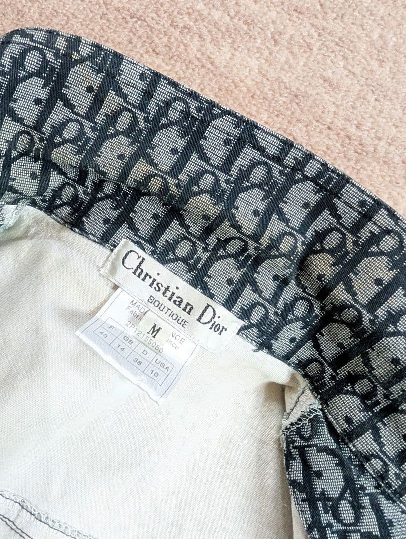 クリスチャンディオール　デニム　ベスト　ガリアーノ期　トロッター　ネイビー　レア