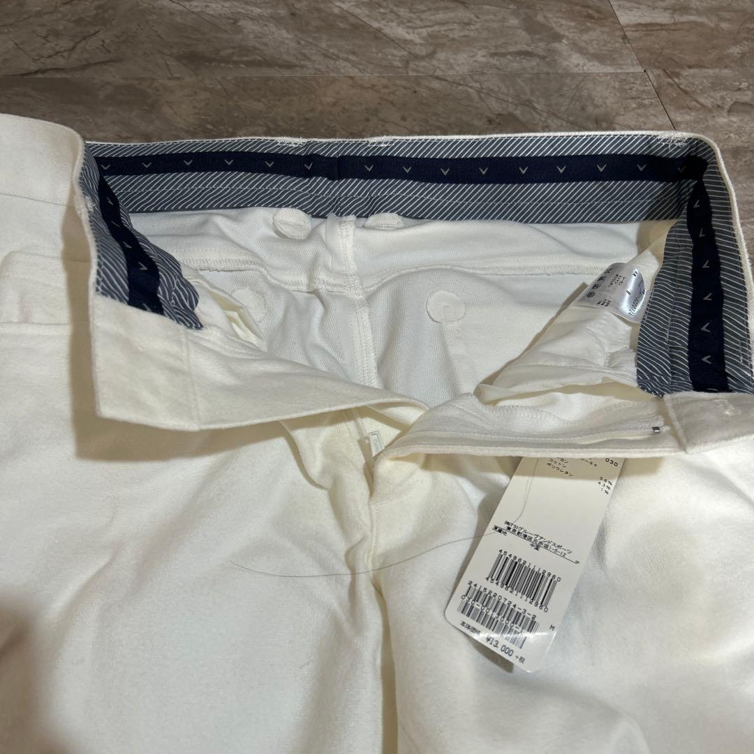 新品タグ付き☆キャロウェイ　ゴルフパンツ　ホワイト フラットフロントパンツ