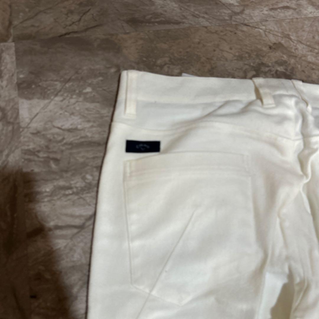 新品タグ付き☆キャロウェイ　ゴルフパンツ　ホワイト フラットフロントパンツ
