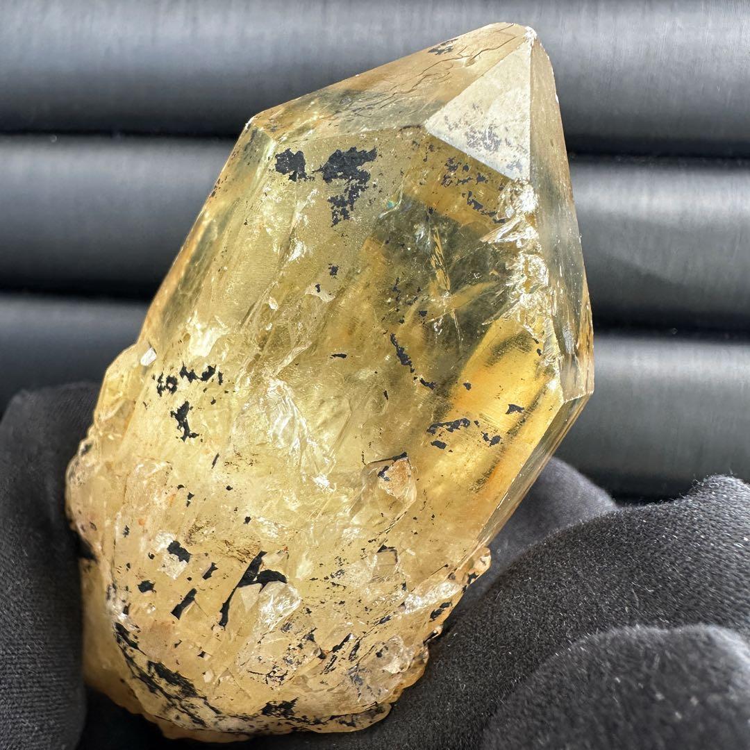 【金運】レインボー☆シトリンパイナップルクォーツ スピリットクォーツA1635