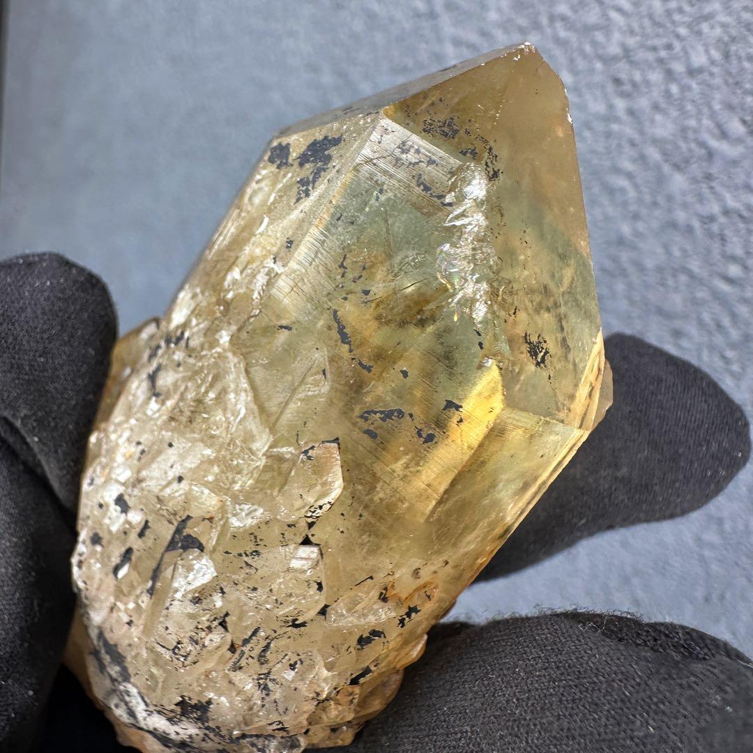 【金運】レインボー☆シトリンパイナップルクォーツ スピリットクォーツA1635