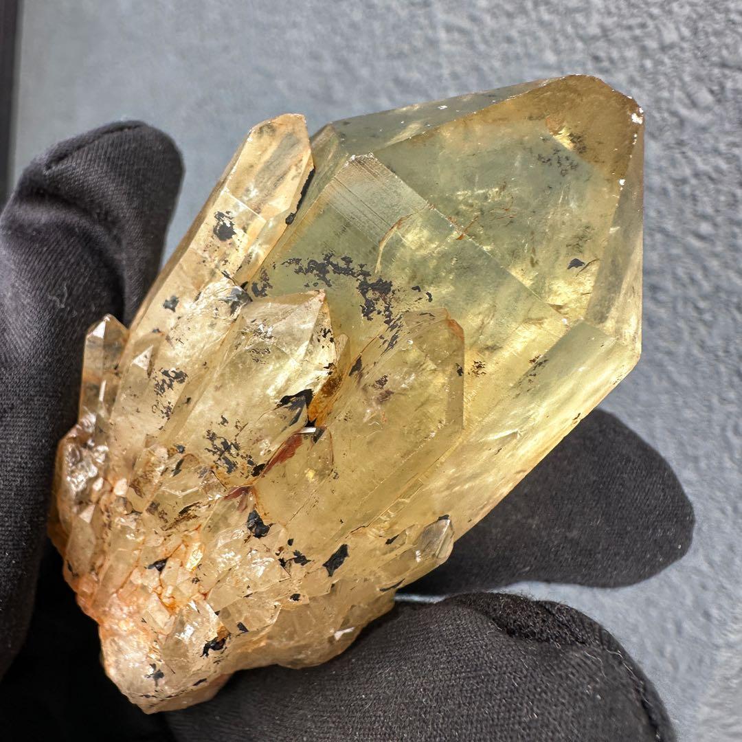 【金運】レインボー☆シトリンパイナップルクォーツ スピリットクォーツA1635