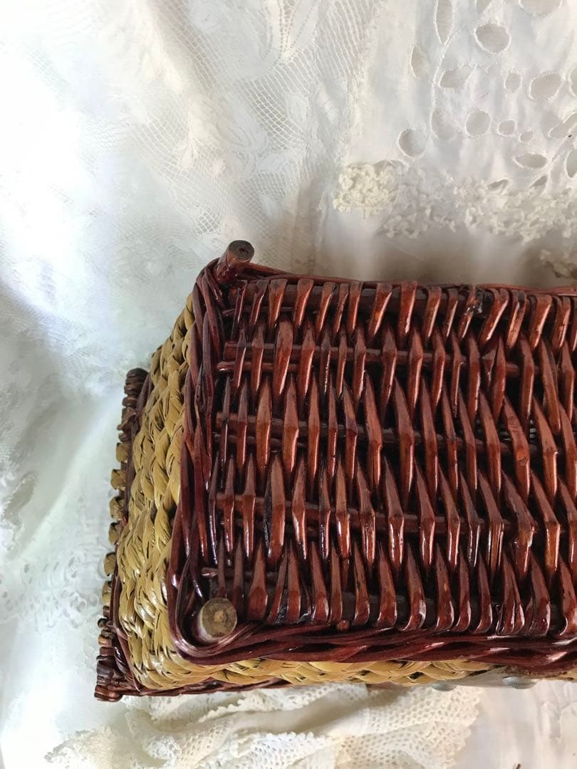 ！お値下げ！最終！アンティーク　ヴィンテージバスケット　パニエ