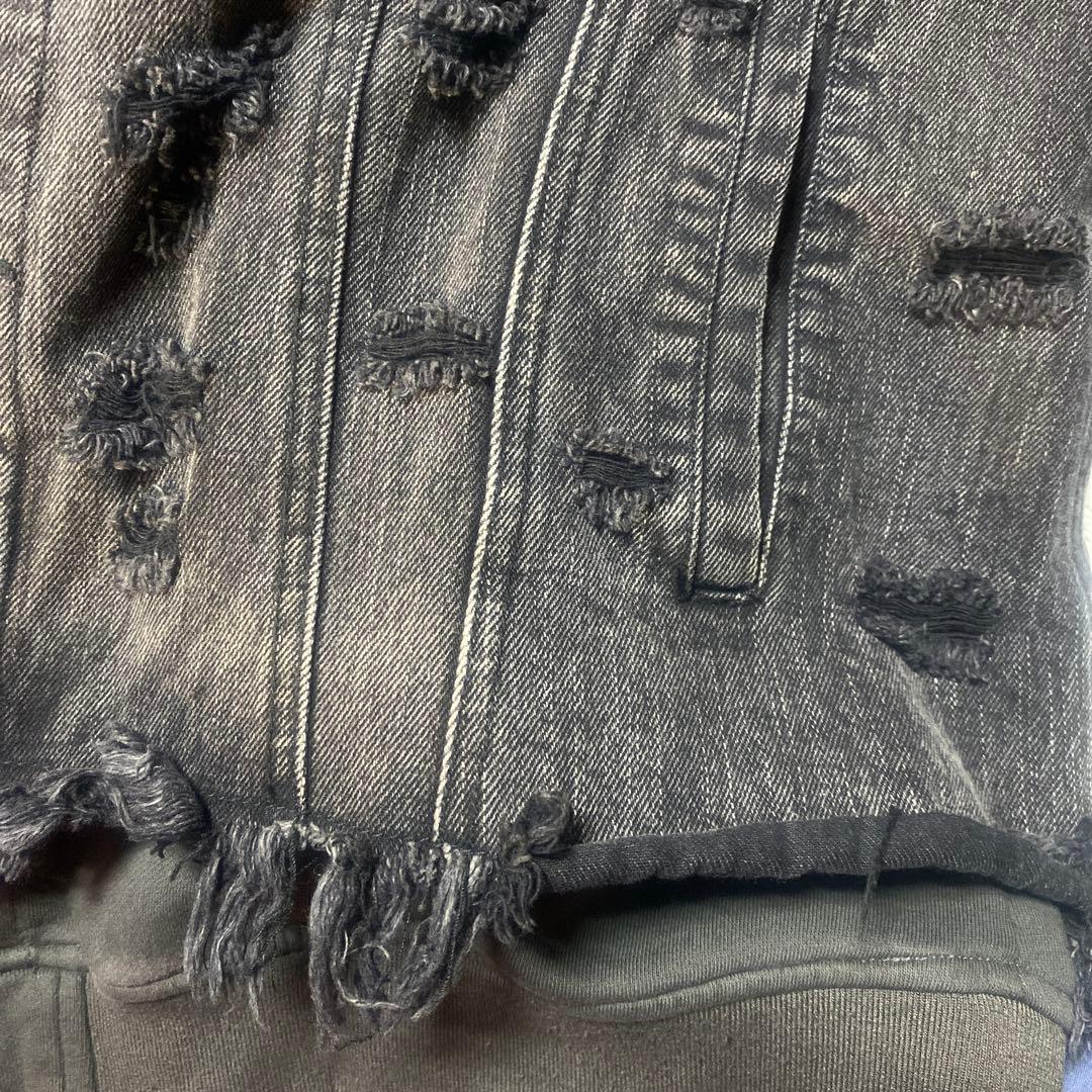 【美品】GRANCY Sweat Docking Denim Jacket S