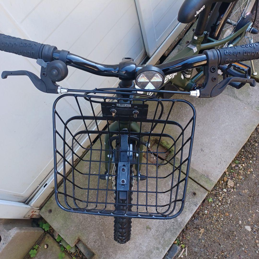 【引取限定】Jeep 16インチ 自転車 補助輪無し　 オリーブグリーン