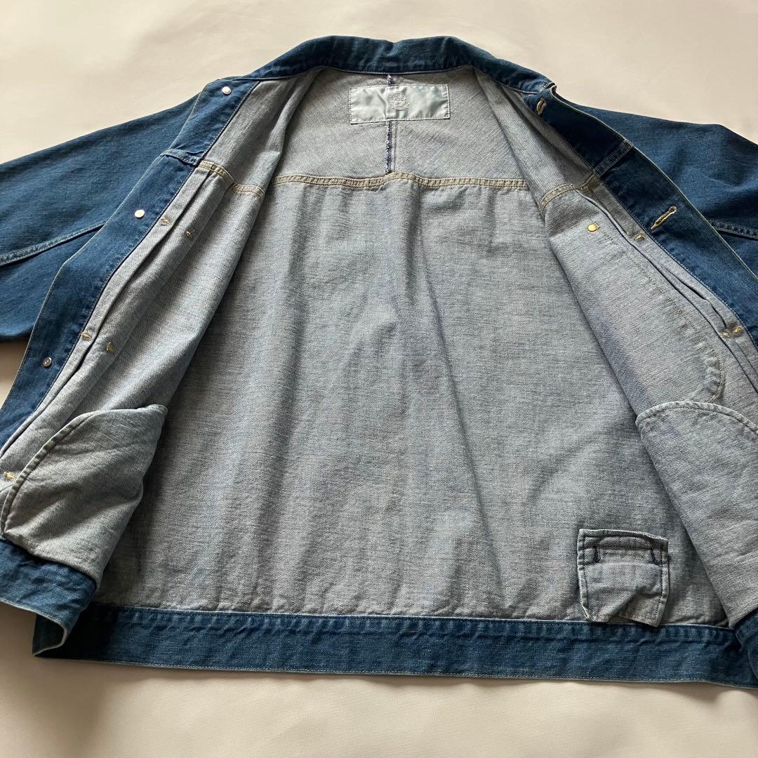 Dulcamara ビッグデニムジャケット-U ウォッシュ加工