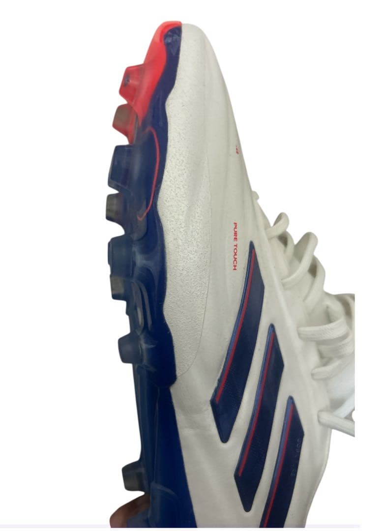 ［極美品］adidaコパピュア2エリートHGAG26.5 白青赤土.人工芝対応